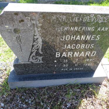 BARNARD Johannes Jacobus 1897-1980