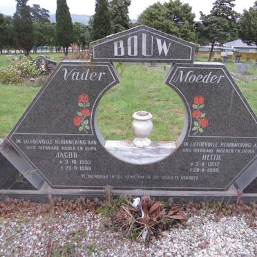 BOUW Jacob 1932-1989 & Hettie 1932-1989