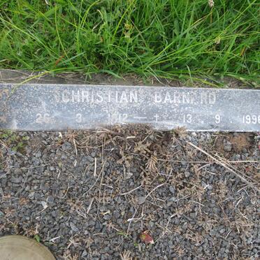 BARNARD Christian 1912-1996