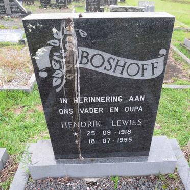 BOSHOFF Hendrik Lewies 1918-1995