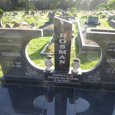 BOSMAN Abraham 1925-2005 &amp; Hendrina 1924-2011