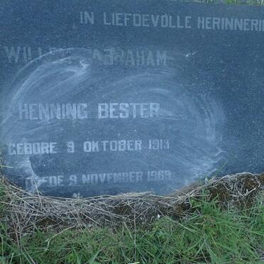 BESTER Willem Abraham Henning 1913-1969