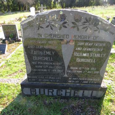 BURCHELL Richard Stanley 1913-1969 &amp; Faith Emily WOLLENSCHLAEGER 1920-1965