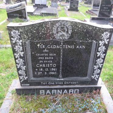 BARNARD Christo 1961-1980