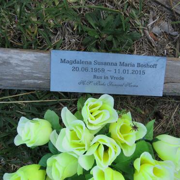 BOSHOFF Magdalena Susanna Maria 1959-2015