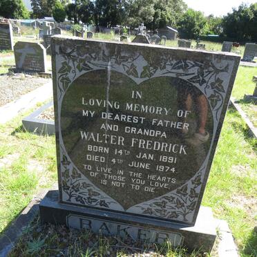 BAKER Walter Fredrick 1891-1974