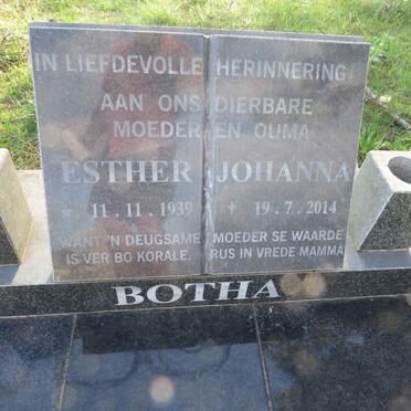 BOTHA Esther Johanna 1939-2014