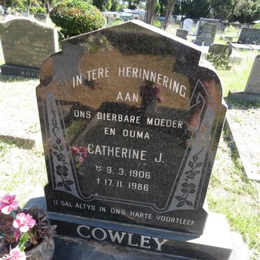 COWLEY Catherine J. 1906-1986