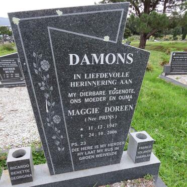 DAMONS Maggie Doreen nee PRINS 1947-2006