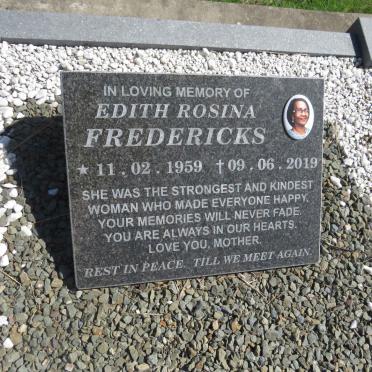 FREDERICKS Edith Rosina 1959-2019