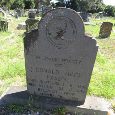 FRASER Donald John 1884-1982