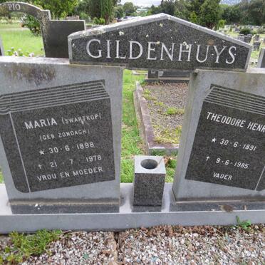GILDENHUYS Theodore Henry 1891-1985 & Maria ZONDAGH 1898-1978