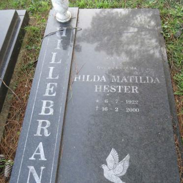 HILLEBRAND Hilda Matilda Hester 1922-2000
