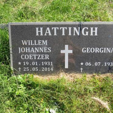 HATTINGH Willem Johannes Coetzer 1931-2014 &amp; Georgina 1935-