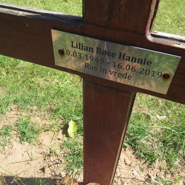 HANNIE Lilian Rose 1949-2019