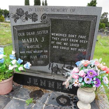 JENNER Maria J. 1973-1921