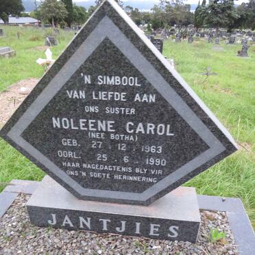 JANTJIES Noleene Carol nee BOTHA 1963-1990
