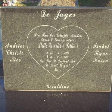 JAGER Aletta Cornelia, de 1929-1998