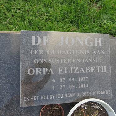 JONGH Orpa Elizabeth, de 1937-2014