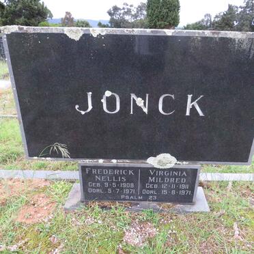 JONCK Frederick Nellis 1908-1971 & Virginia Mildred 1911-1971