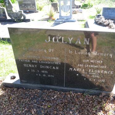 JULYAN Henry Duncan 1896-1974 &amp; Mabel Florence GRIMBLE 1898-1993
