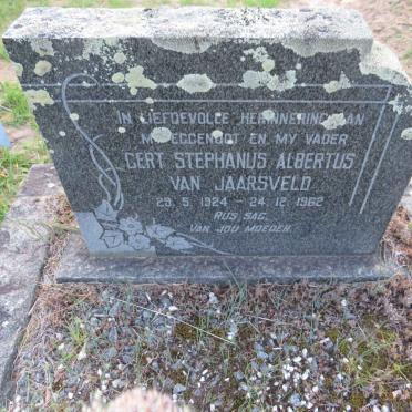 JAARSVELD Gert Stephanus Albertus, van 1924-1962