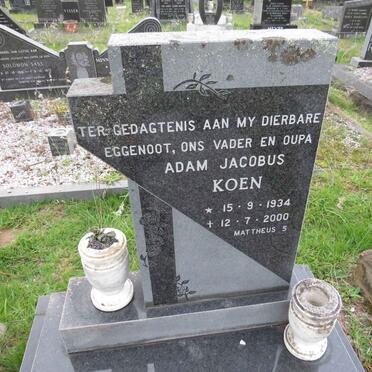 KOEN Adam Jacobus 1934-2000