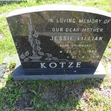KOTZE Jessie Lillian nee DRUMMOND 1889-1978