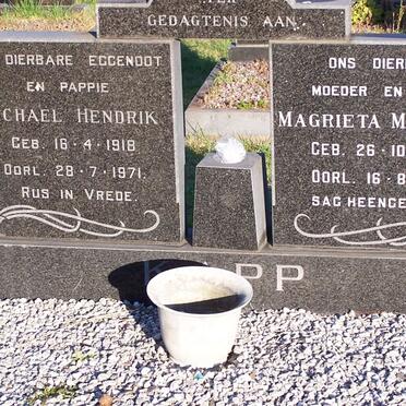 KAPP Michael Hendrik 1918-1971 &amp; Magrieta M.M. HEUNIS 1919-1993