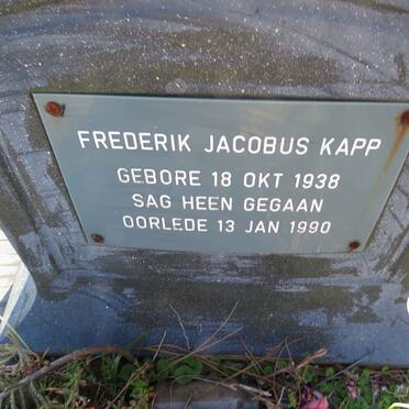 KAPP Frederik Jacobus 1938-1990