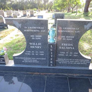 LUITERS Willie Henry 1929-1989 &amp; Freda Salmina 1945-2011