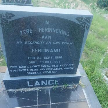 LANGE Ferdinand 1896-1964