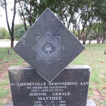 MATTHEE Jerome Gerald 1959-2006