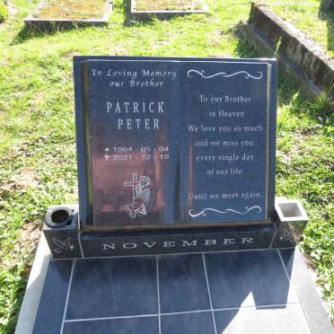NOVEMBER Patrick Peter 1964-2021