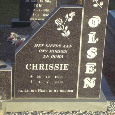 OLSEN Chrissie 1933-2006