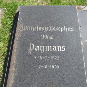 PAYMANS Wilhelmus Josephus 1922-1989