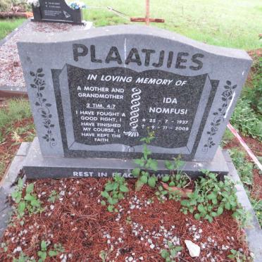 PLAATJIES Ida Nomfusi 1937-2008