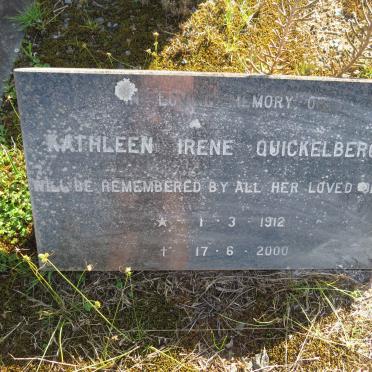QUICKELBERGE Kathleen Irene 1912-2000