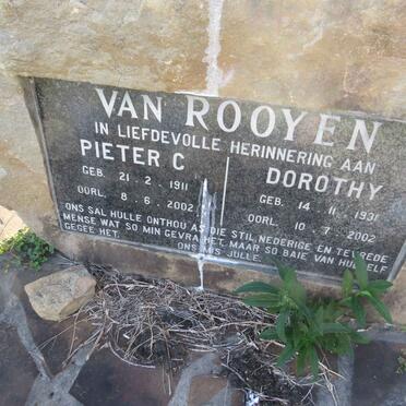 ROOYEN Pieter C., van 1911-2002 & Dorothy 1931-2002