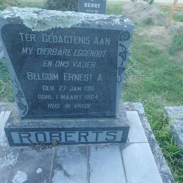 ROBERTS Belguim Ernest A. 1916-1964