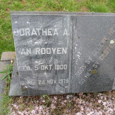 ROOYEN Dorathea A., van 1900-1975
