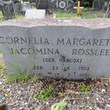 ROSSLEE Cornelia Margaretha Jacomina nee HANCOX 1903-1990