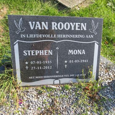 ROOYEN Stephen, van 1935-2012 &amp; Mona 1941-