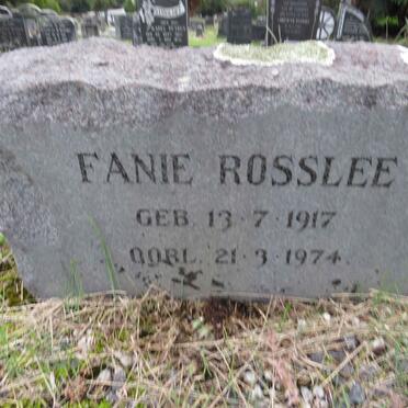 ROSSLEE Fanie 1917-1974