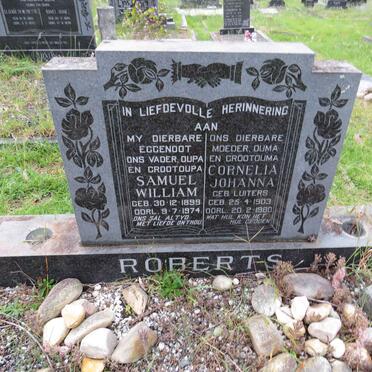 ROBERTS Samuel William 1899-1974 & Cornelia Johanna LUITERS 1903-1980
