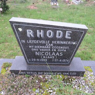 RHODE Nicolaas 1909-1974