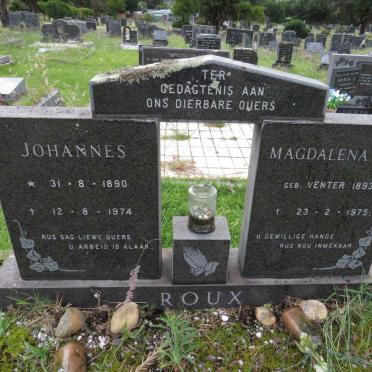 ROUX Johannes 1890-1974 & Magdalena J.E. 1893-1975