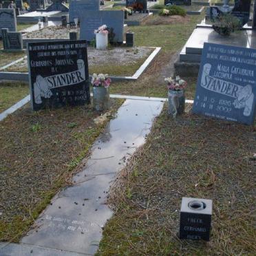 STANDER Gerhardus Johannes B.C. 1916-1990 &amp; Maria Catharina Jacomina SNYMAN 1926-2002
