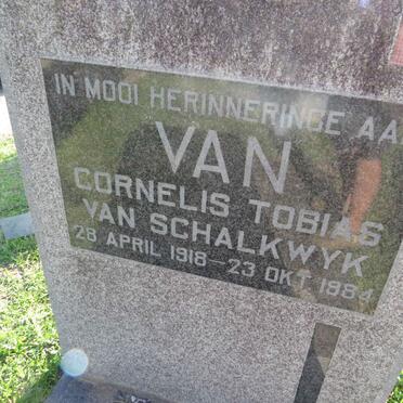 SCHALKWYK Cornelis Tobias, van 1918-1984