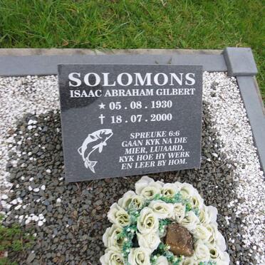 SOLOMONS Isaac Abraham Gilbert 1930-2000